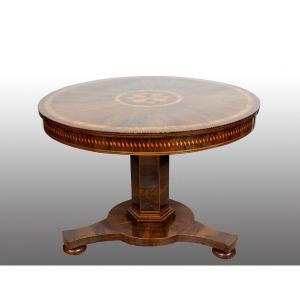 Antique Neapolitan Coffee Table From The Early 19th Century.