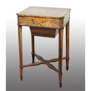 Antique Napoleon III Work Table, France, 19th Century.