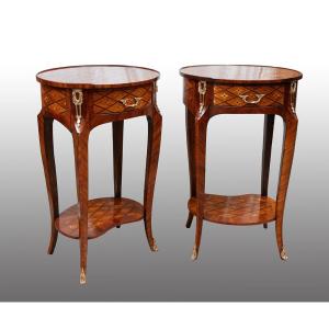 Pair Of Antique Bedside Tables, France, 19th Century.