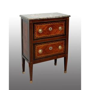 Table de chevet napolitaine Louis XVI ancienne du XVIIIe siècle.