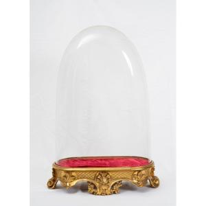 Antique Neapolitan Louis Philippe Bell Made Of Gilded And Carved Wood, Dating From The 19th Century