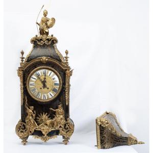 Antique Cartel Clock From The Reign Of Napoleon III, 19th Century.