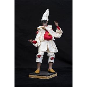 Neapolitan Nativity Scene Sculpture Depicting "pulcinella"