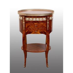 Antique Napoleon III-style Nightstand Made Of Fine Exotic Wood, 20th Century