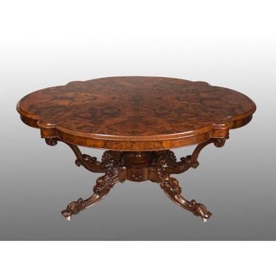 Old Victorian English Table 19th Century.