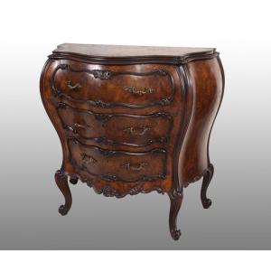 Antique Commode Louis XV Style Veneto Period 20th Century.