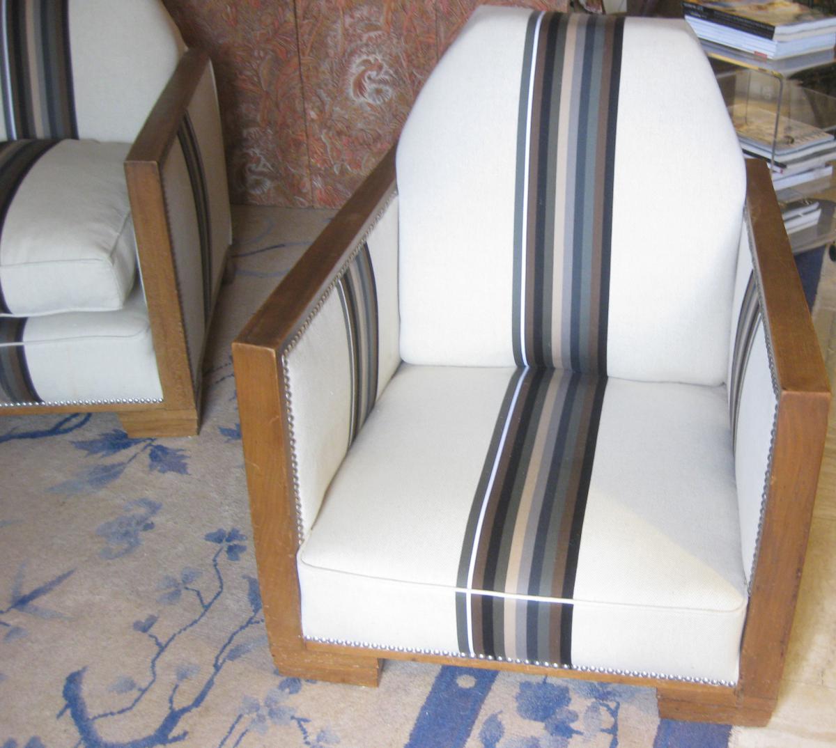 Art Deco Armchairs (pair)-photo-2