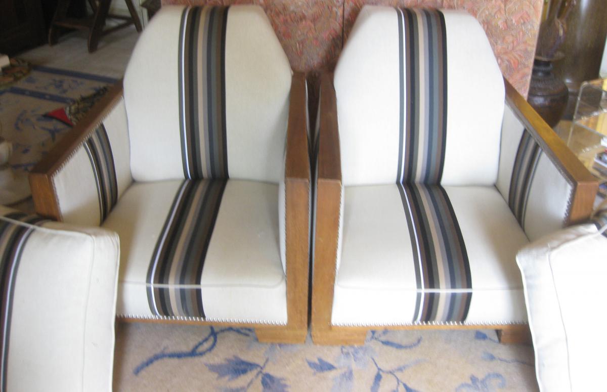 Art Deco Armchairs (pair)-photo-3