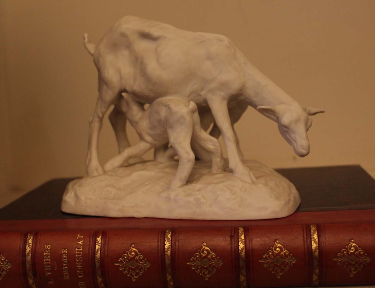 SCULPTURE en biscuit de SEVRES  (Charles GREMION 1910 )-photo-3