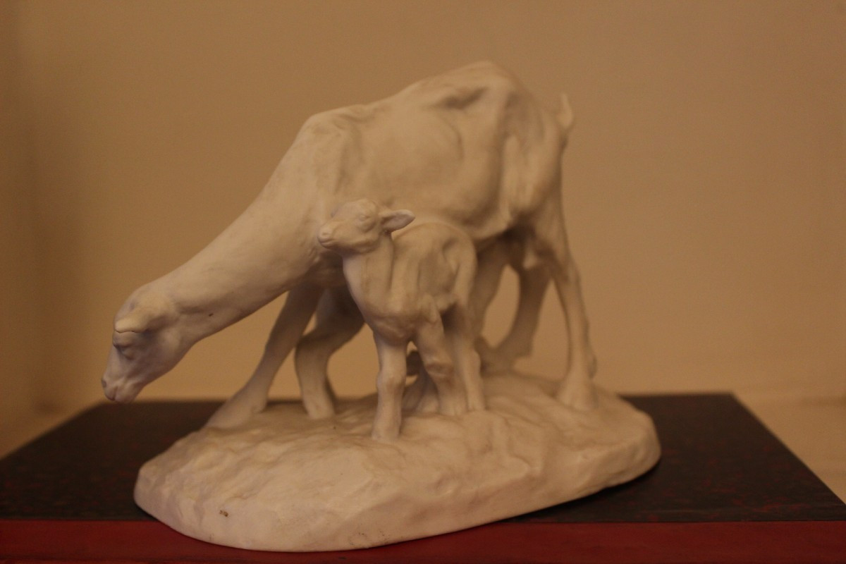 SCULPTURE en biscuit de SEVRES  (Charles GREMION 1910 )-photo-4