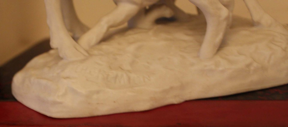 SCULPTURE en biscuit de SEVRES  (Charles GREMION 1910 )-photo-2