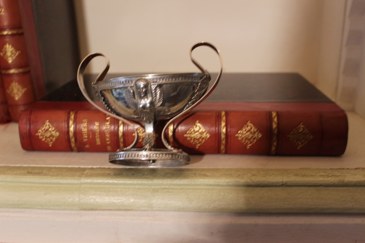 SALIERES (paire) en argent et vermeil-photo-2