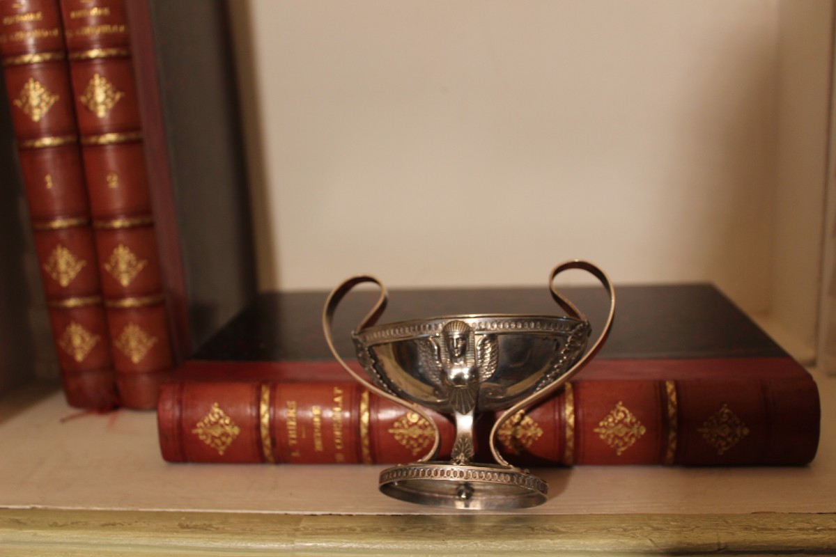 SALIERES (paire) en argent et vermeil-photo-7