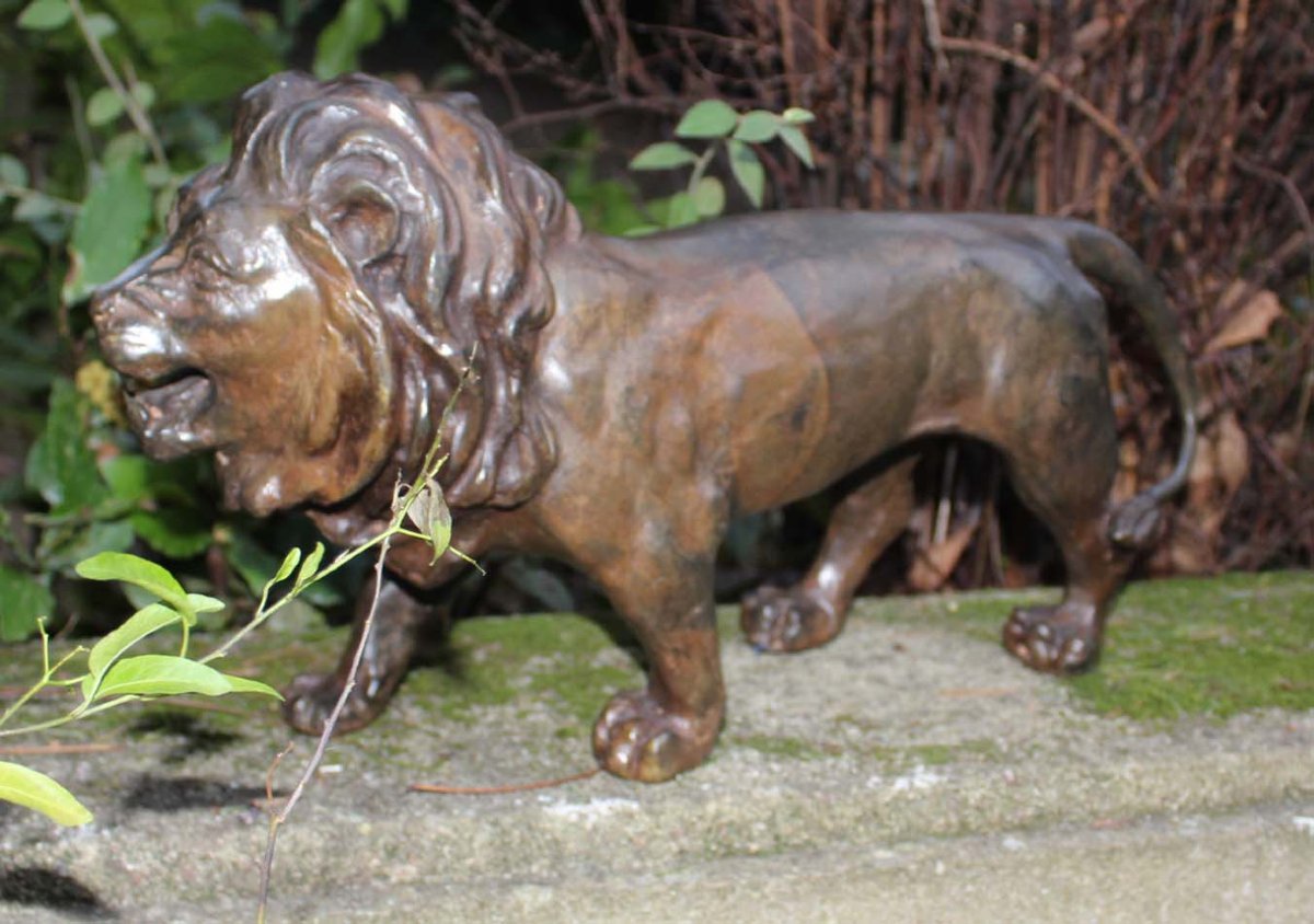 Bronze Sculpture: Lion  (pierre Chenet)-photo-3
