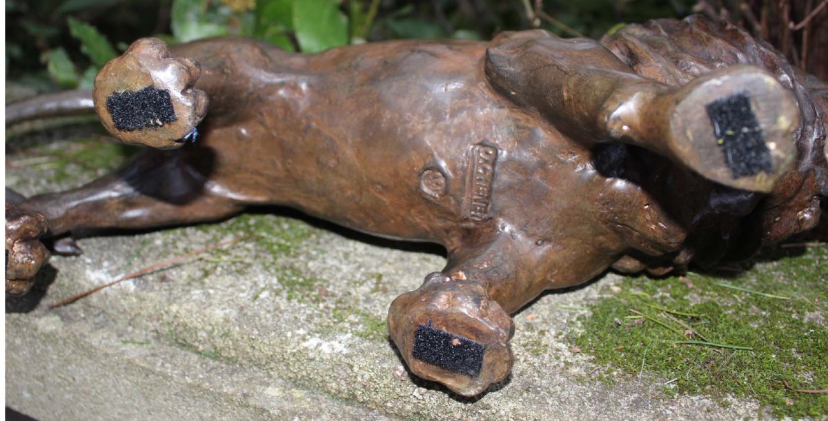 Bronze Sculpture: Lion  (pierre Chenet)-photo-2
