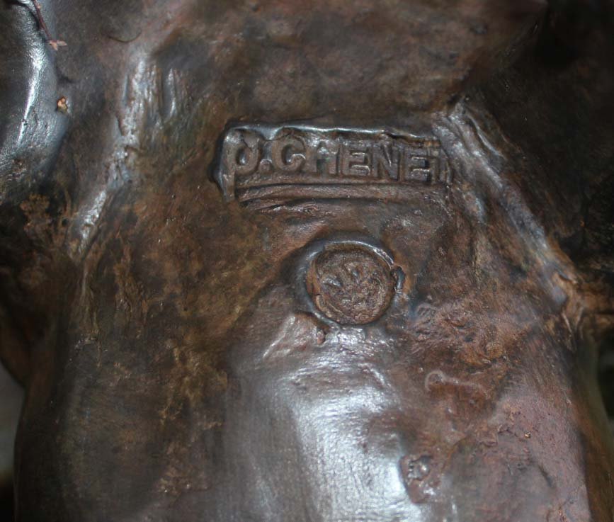 Bronze Sculpture: Lion  (pierre Chenet)-photo-3
