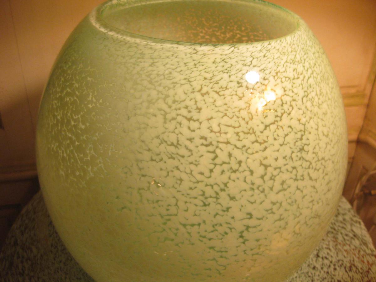 ART DECO (Vase et coupe en verre)-photo-2