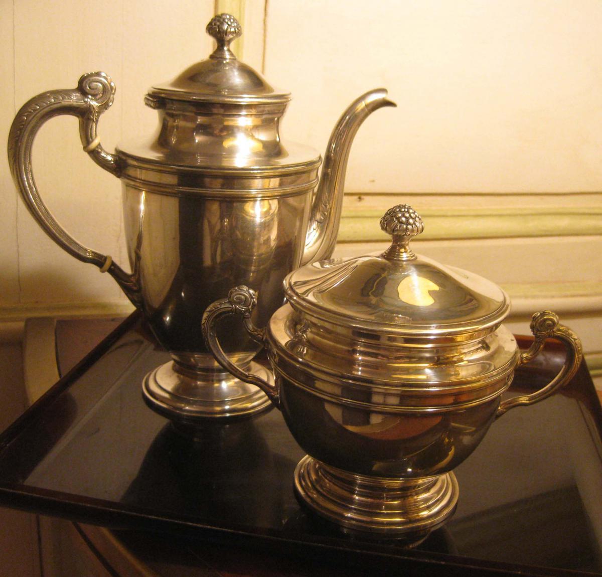 Coffee And Tea Service Silver Plated-photo-3