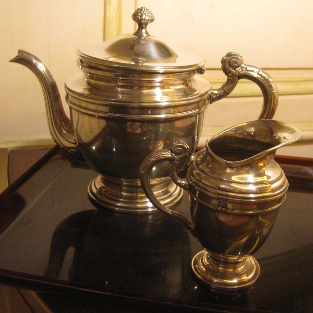 Service café et thé métal argenté-photo-4