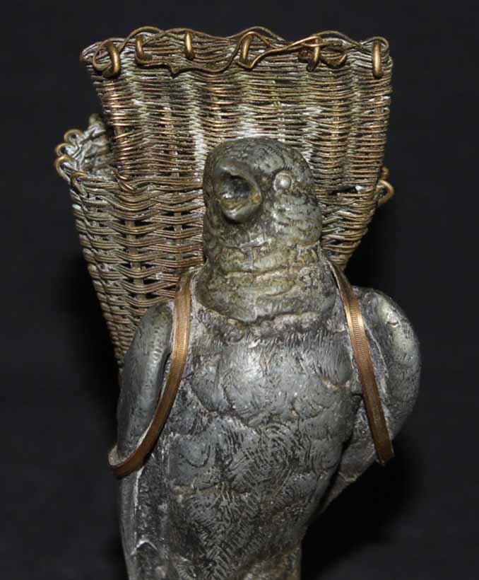 Decorative Object Representing A Bird Carrying A Basket-photo-4