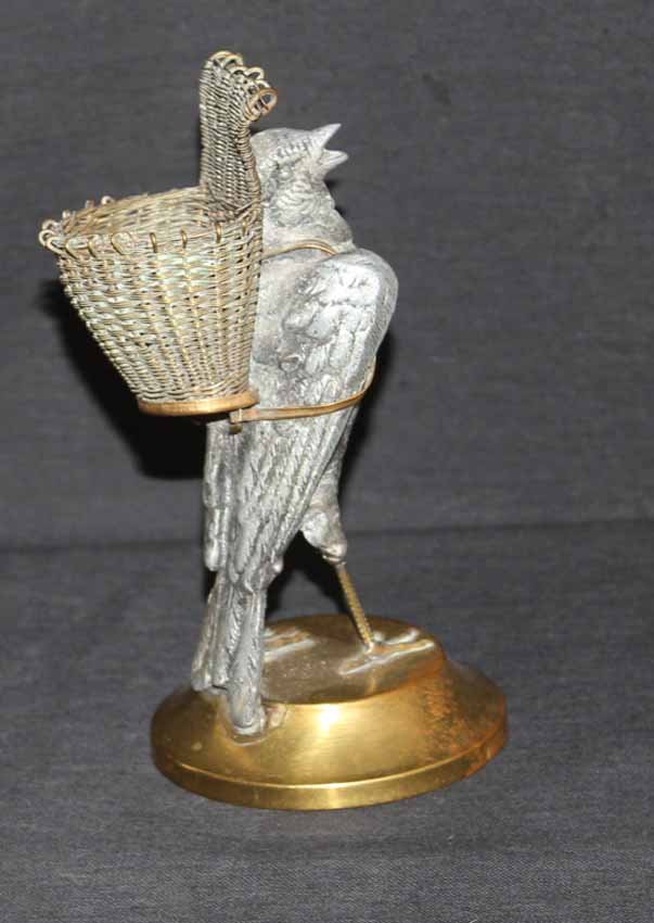 Decorative Object Representing A Bird Carrying A Basket