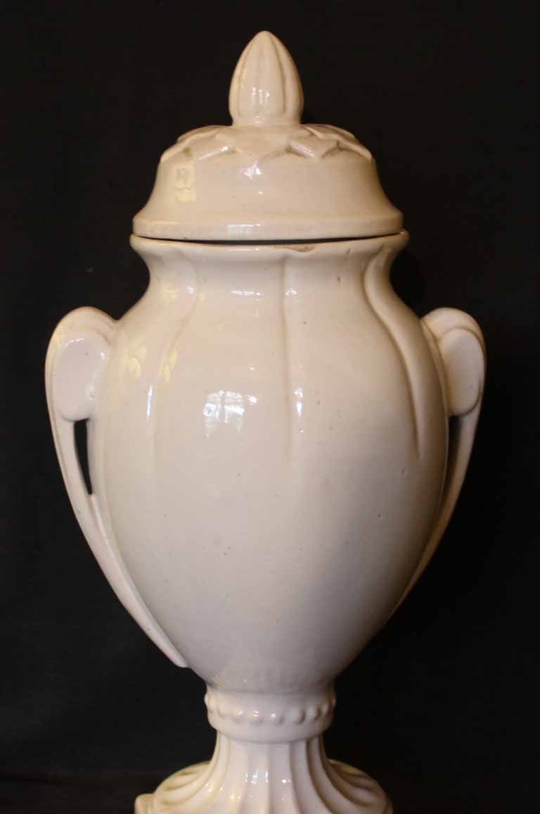 White Covered Vases (gien?)-photo-2