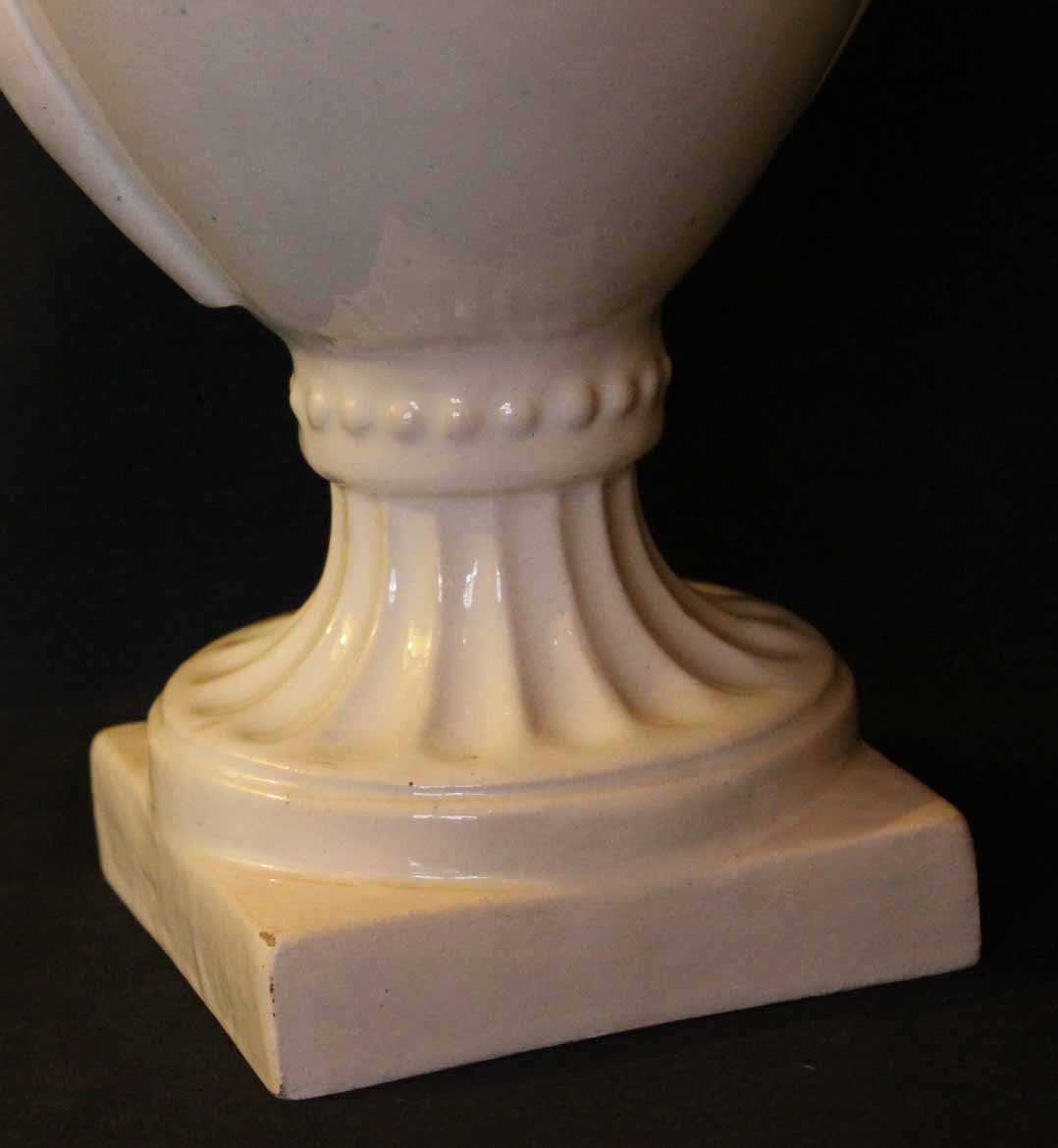 White Covered Vases (gien?)-photo-3