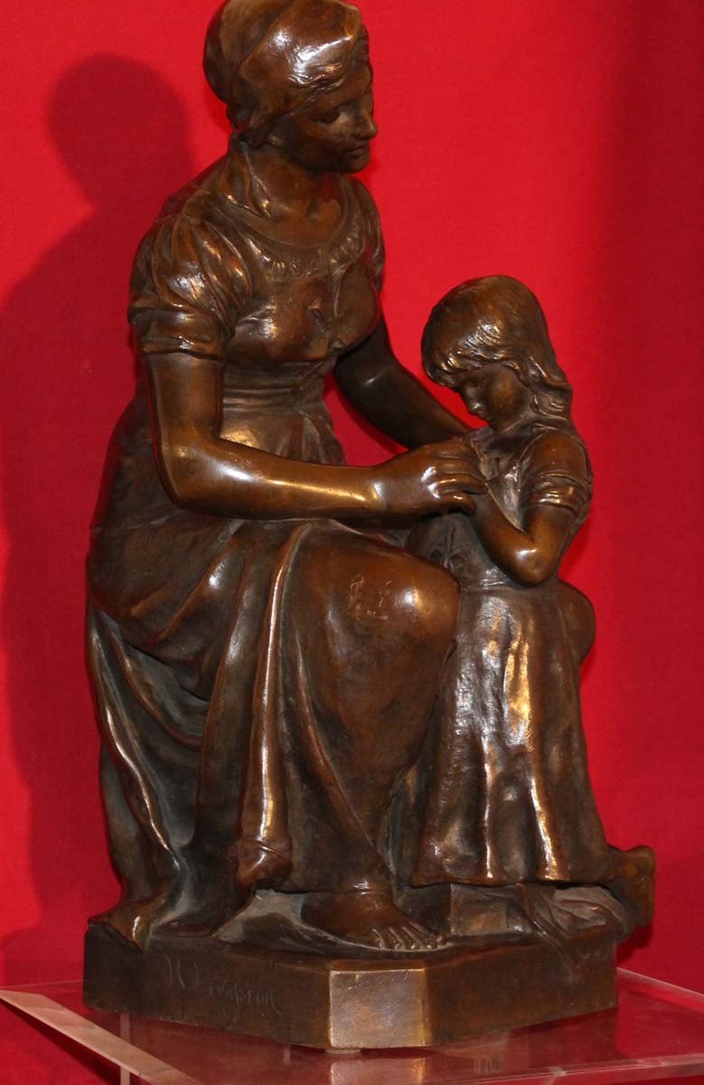 Sculpture en Bronze , signée Henri LEVASSEUR , 19ème siècle, Fondeur: SIOT-photo-2