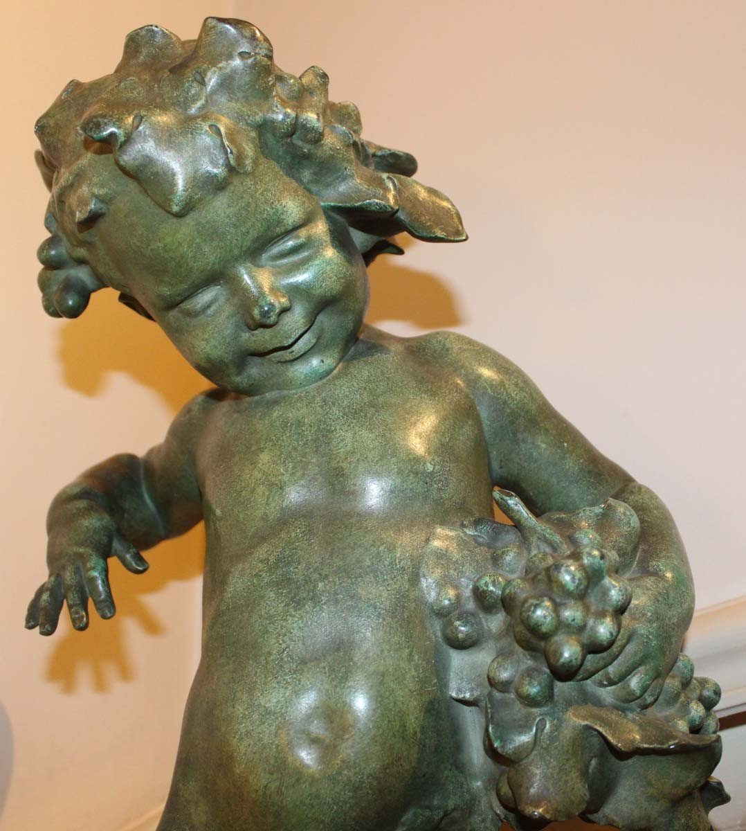 Sculpture BACCHUS bronze par Charles Louis MALRIC , Fondeur: SUSSE.-photo-2