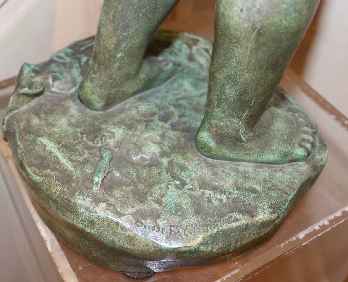 Sculpture BACCHUS bronze par Charles Louis MALRIC , Fondeur: SUSSE.-photo-4