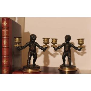 Pair Of N3iii Candlesticks (louis Kley 1833/1911)