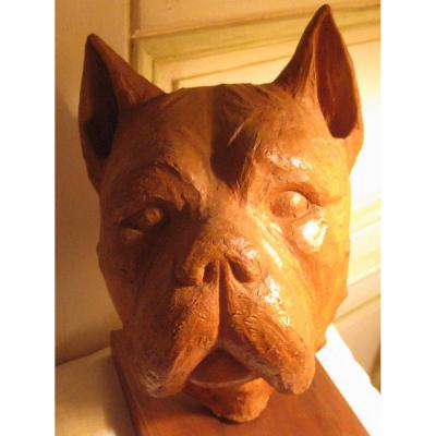 Earth Terracotta Sculpture (boxer)