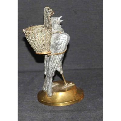 Decorative Object Representing A Bird Carrying A Basket