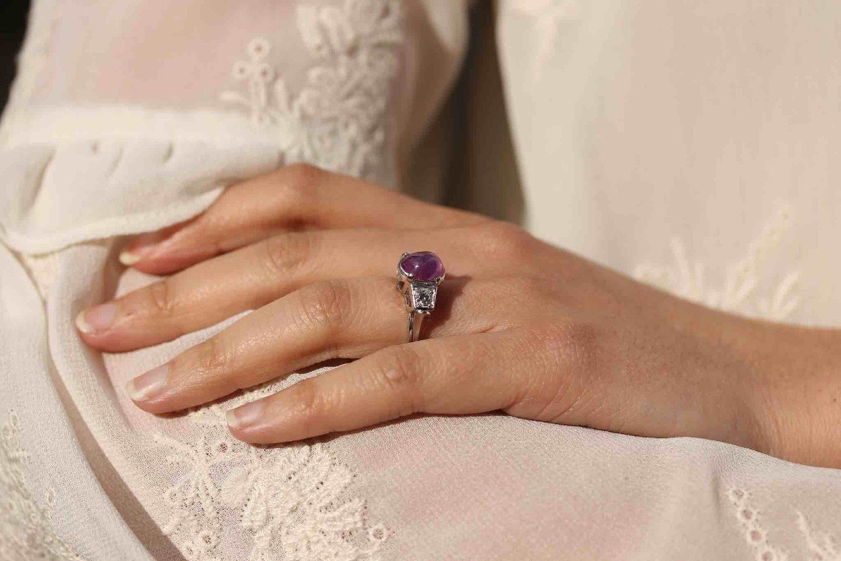 Vintage Star Ceylon Pink Sapphire Ring-photo-1