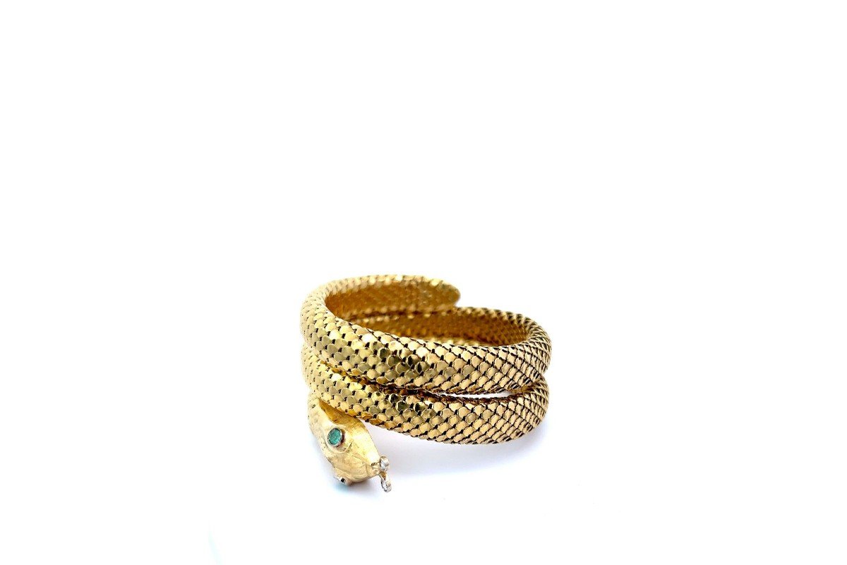 Snake Bracelet In 18k Yellow Gold-photo-2