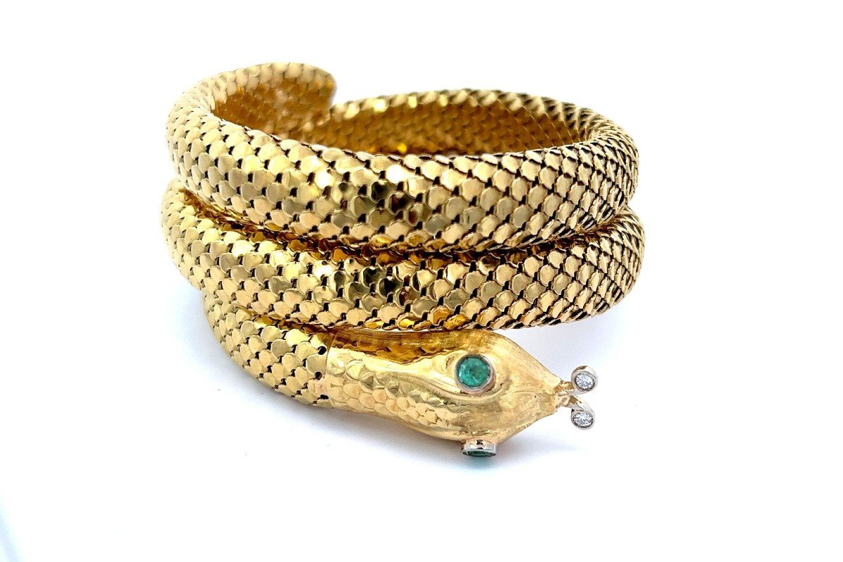 Snake Bracelet In 18k Yellow Gold