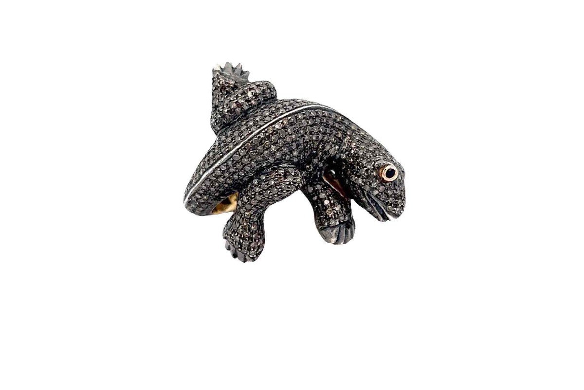 Chameleon Gold And Silver Diamond Ring-photo-2