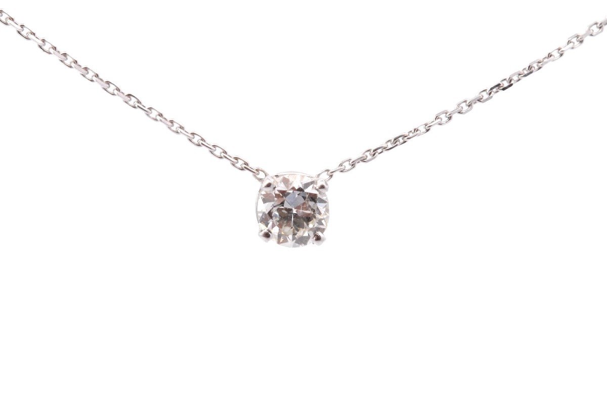 Diamond Pendant Necklace In White Gold