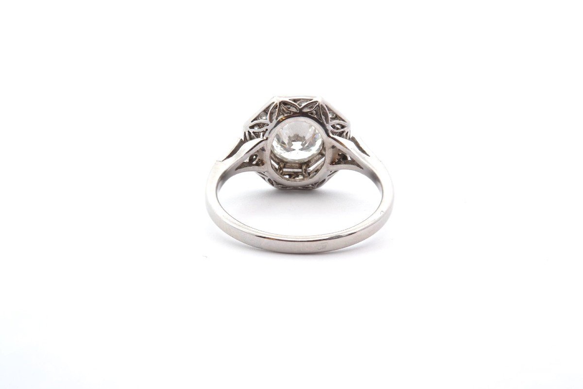 Art Deco Octagonal Diamond Ring-photo-1
