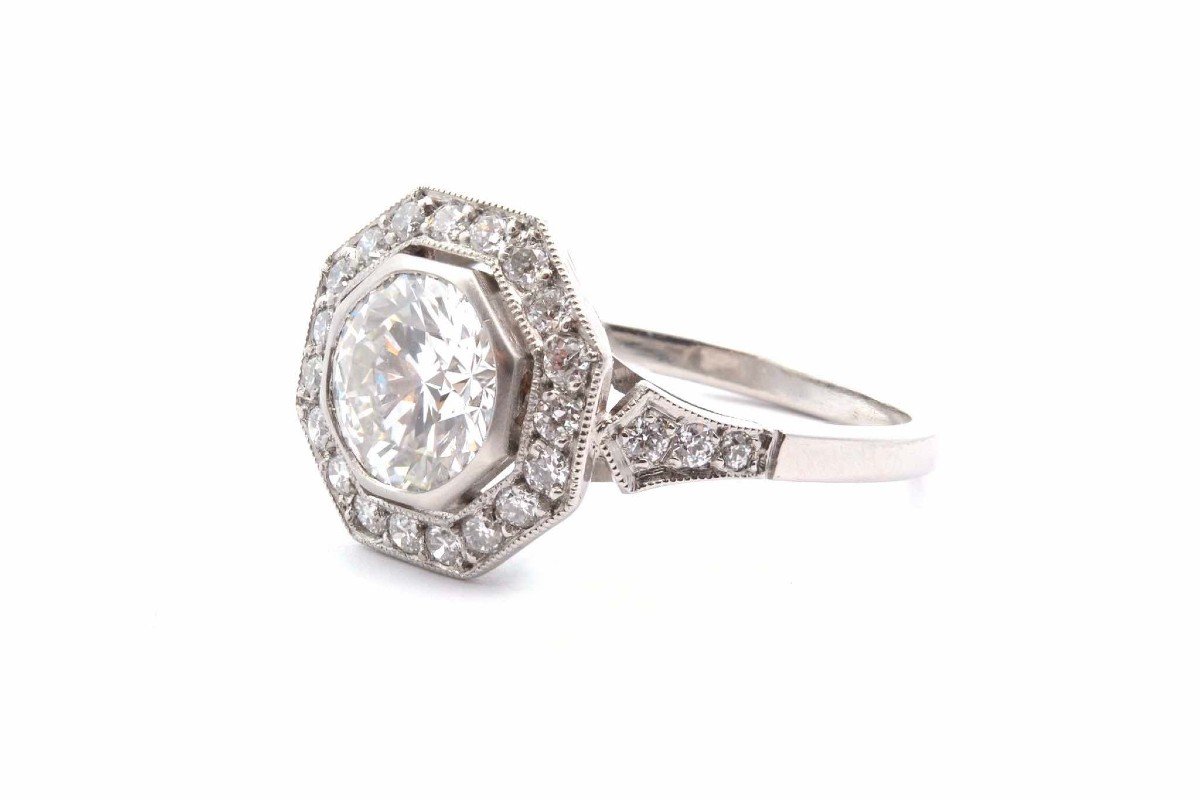 Art Deco Octagonal Diamond Ring