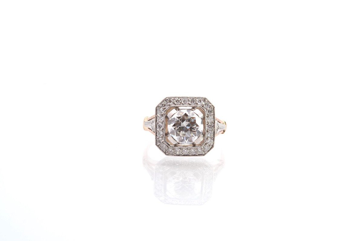 Art Deco Style Diamond Ring-photo-2