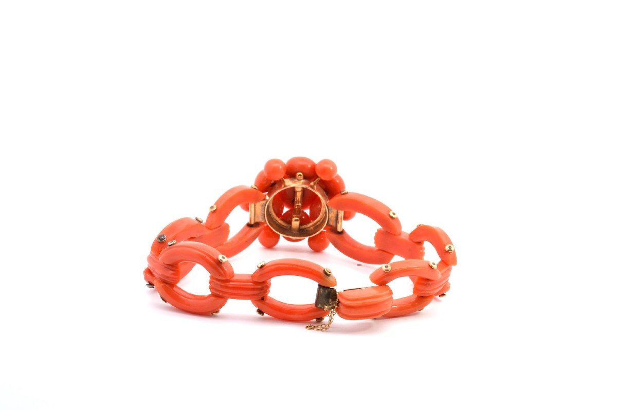 Orange Coral Bracelet-photo-2