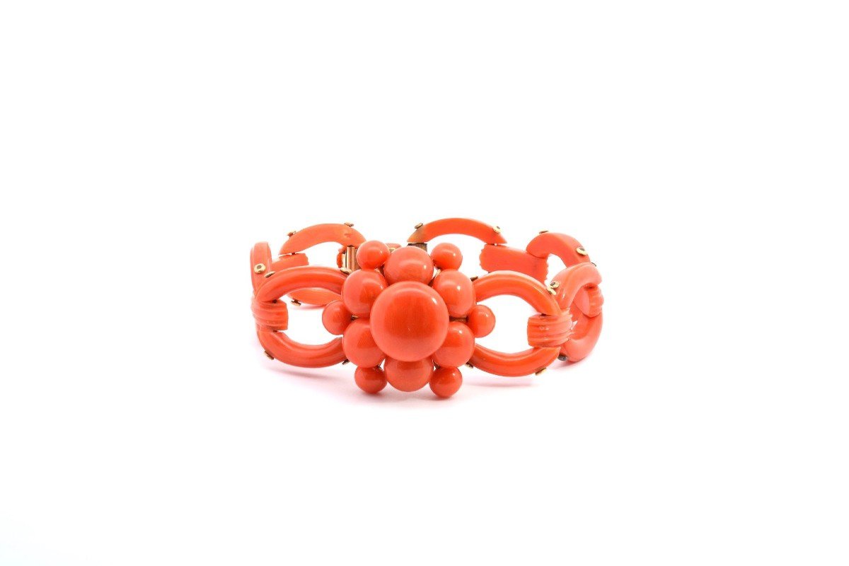 Orange Coral Bracelet