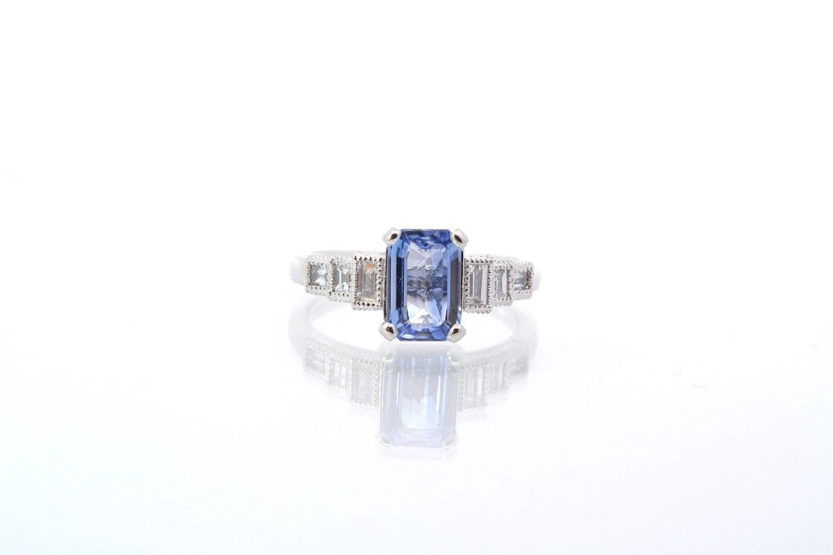 Vintage Sapphire And Diamond Ring-photo-2