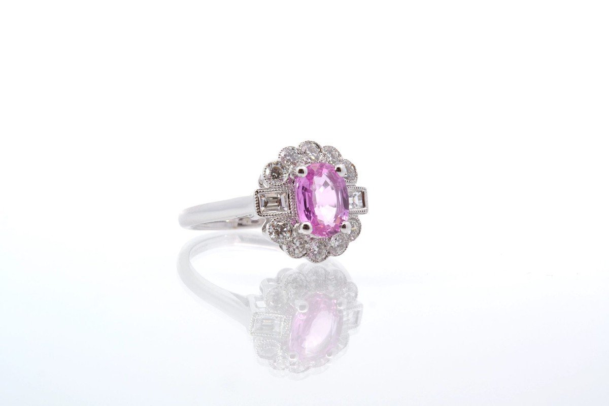 Pink Sapphire And Diamond Ring-photo-3