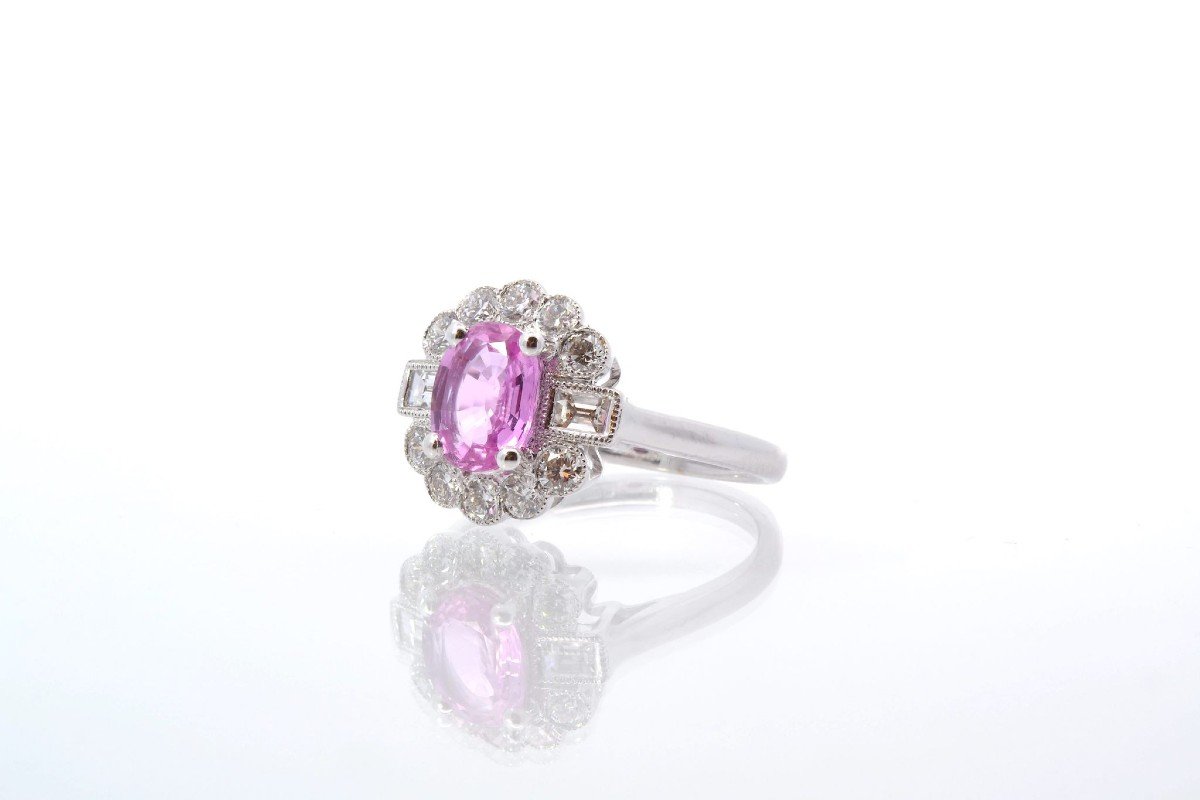 Pink Sapphire And Diamond Ring-photo-4