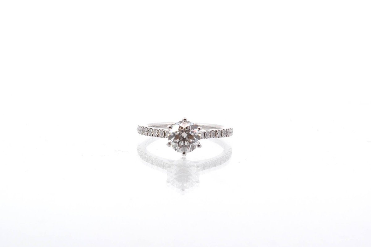 1.16 Cts I/si2 Diamond Ring In 18k Gold-photo-2