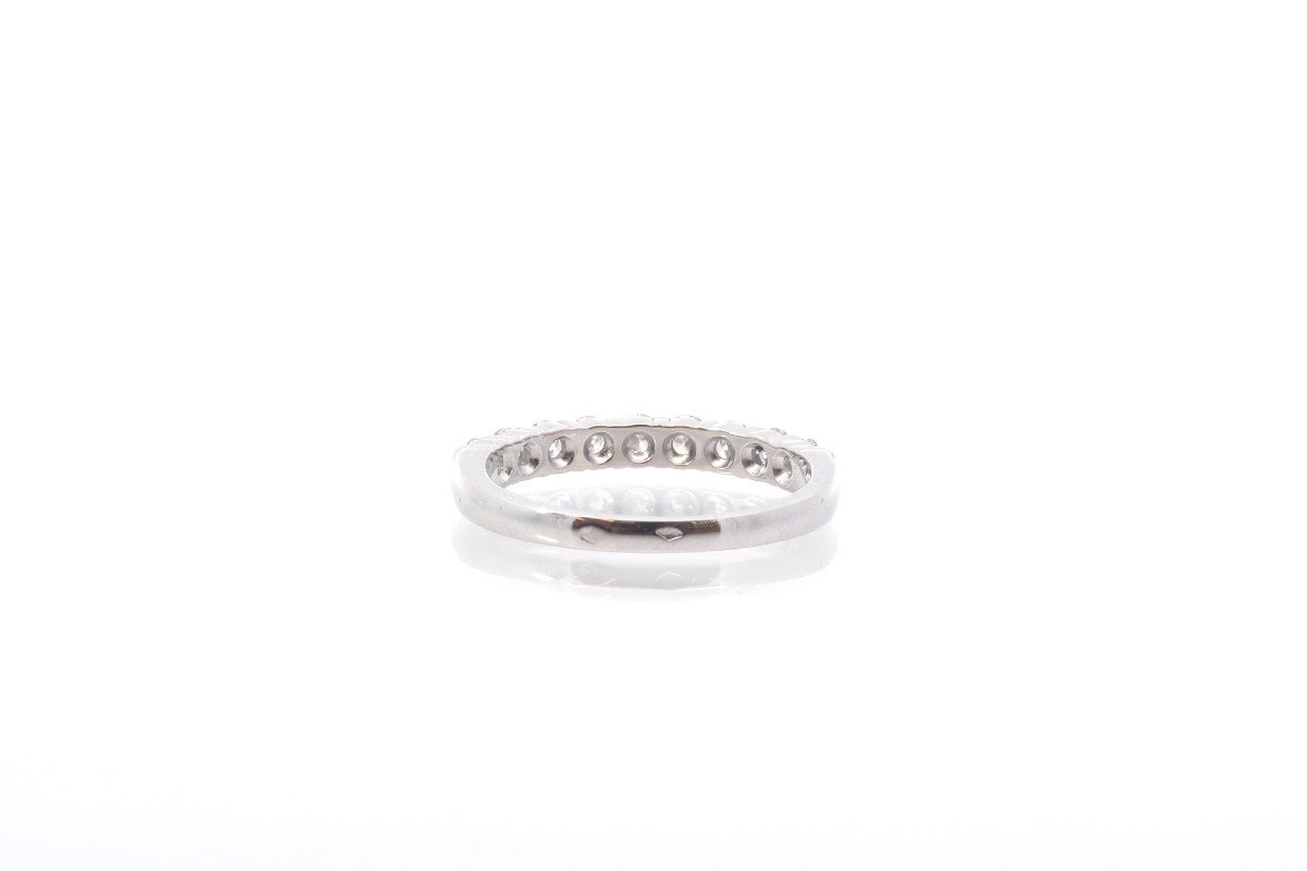 Demi Alliance D’occasion Diamants En Or Blanc-photo-1