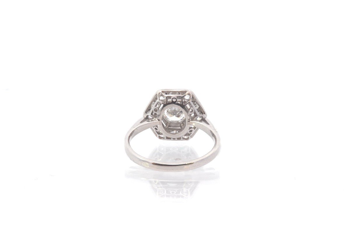 Vintage Art Deco Diamond Ring In Platinum-photo-1
