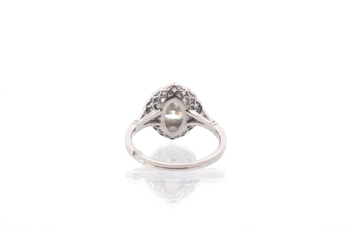 Vintage Diamond Ring 1.06 Cts J/si2 In Platinum-photo-1